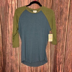 LuLaRoe Randy Raglan 3/4 Sleeve Shirt